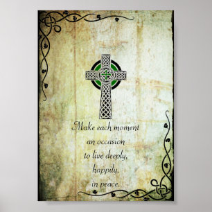Celtic Cross - Make each Moment Quote Poster