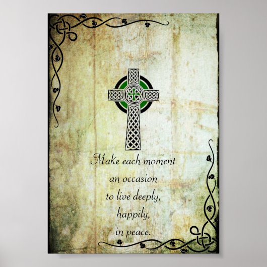Celtic Cross - Make each Moment Quote Poster (Voorkant)
