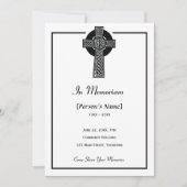 Celtic Cross Memorial Invitation Kaart (Voorkant)