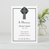 Celtic Cross Memorial Invitation Kaart (Staand voorkant)
