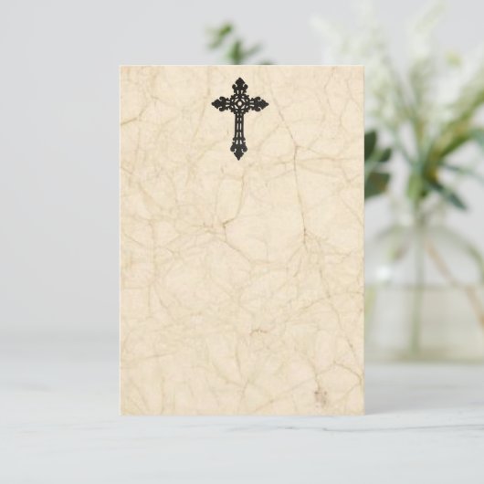 Celtic Cross  Parchment Sympathiekaarten Kaart (Staand voorkant)