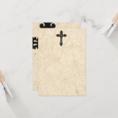 Celtic Cross  Parchment Sympathiekaarten Kaart (Voorkant / Achterkant in situ)