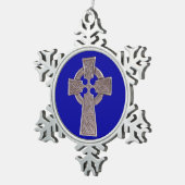 Celtic Cross Pewter Snowflake Ornament (Rechts)