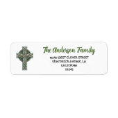 Celtic Cross Return Adres Etiket (Voorkant)