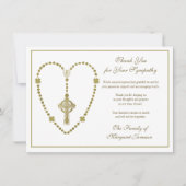Celtic Cross Rosary Funeral Sympathie Bedankkaart (Voorkant)