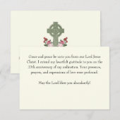 Celtic Cross Rozen dank u RSVP Kaartje (Voorkant / Achterkant)