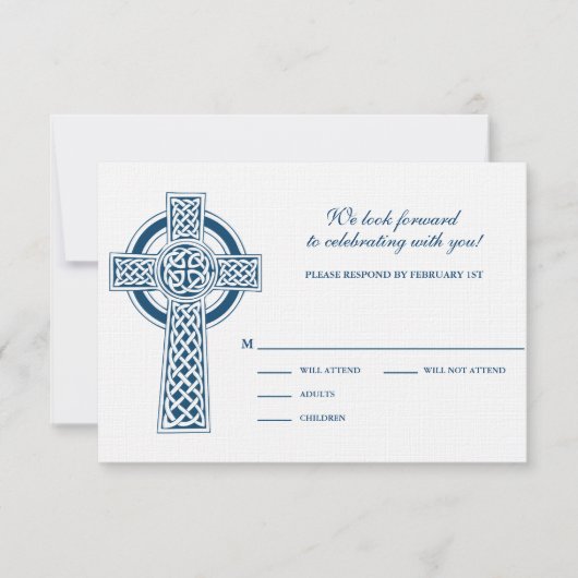 Celtic Cross RSVP Kaart (Voorkant)