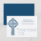 Celtic Cross RSVP-kaart Kaart (Voorkant / Achterkant)