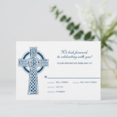 Celtic Cross RVSP Kaart (Staand voorkant)
