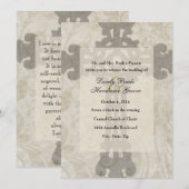 Celtic Cross Scripting Love Wedding Invitation Kaart (Voorkant / Achterkant)
