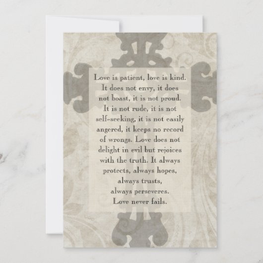 Celtic Cross Scripting Love Wedding Invitation Kaart (Achterkant)