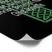 Celtic Cross Shirt St Patrick's Prayer Christian Poster (Hoek)