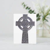 Celtic Cross - Silver Briefkaart (Staand voorkant)