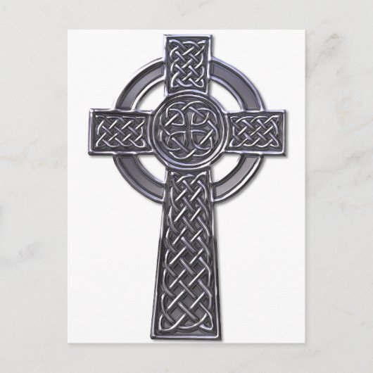 Celtic Cross - Silver Briefkaart (Voorkant)