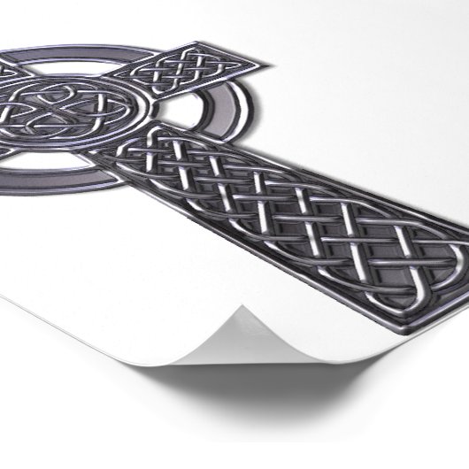 Celtic Cross - Silver Poster (Hoek)