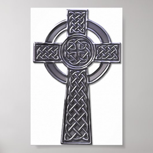 Celtic Cross - Silver Poster (Voorkant)