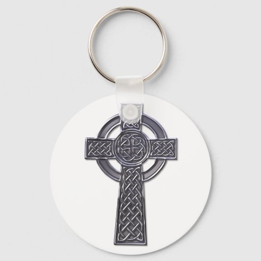 Celtic Cross - Silver Sleutelhanger (Voorkant)