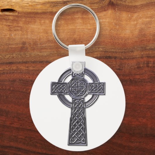 Celtic Cross - Silver Sleutelhanger (Voorkant)