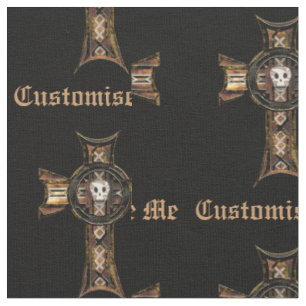Celtic Cross & Skull (Gold) Stof