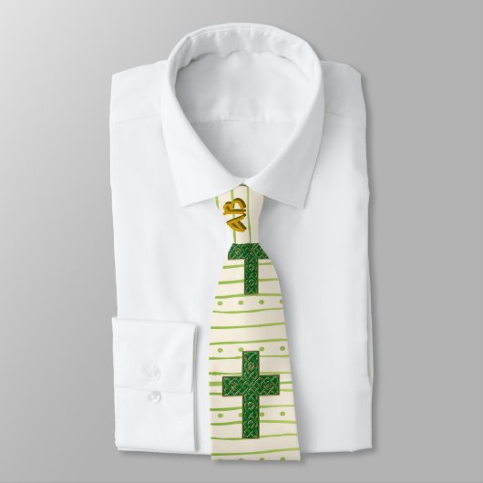 Celtic Cross Spring (gepersonaliseerd) Stropdas (Gebonden)
