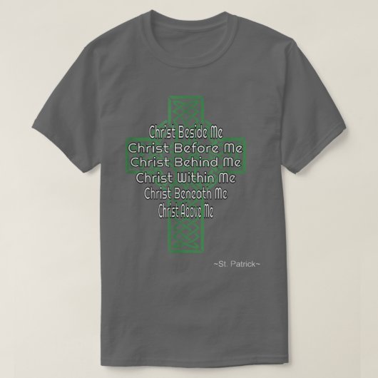 Celtic Cross St Patrick's Prayer Christelijk T-shirt (Design voorkant)