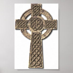 Celtic Cross - Stone Poster
