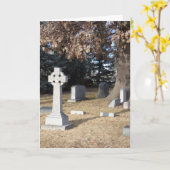 Celtic Cross Sympathy Card Kaart (Gele Bloem)