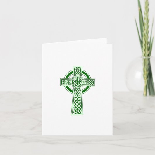 Celtic cross wenskaart aanpasbaar kaart (Voorkant)