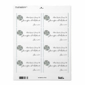 Celtic Cross Zilver en Wit Water Flesje Label (Full Sheet)