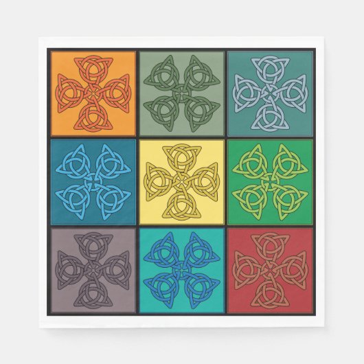 Celtic Crosses Colorful Napkins Servet (Voorkant)