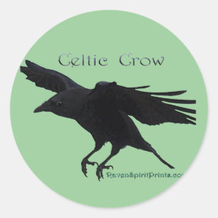 CELTIC CROW COLLECTIE RONDE STICKER