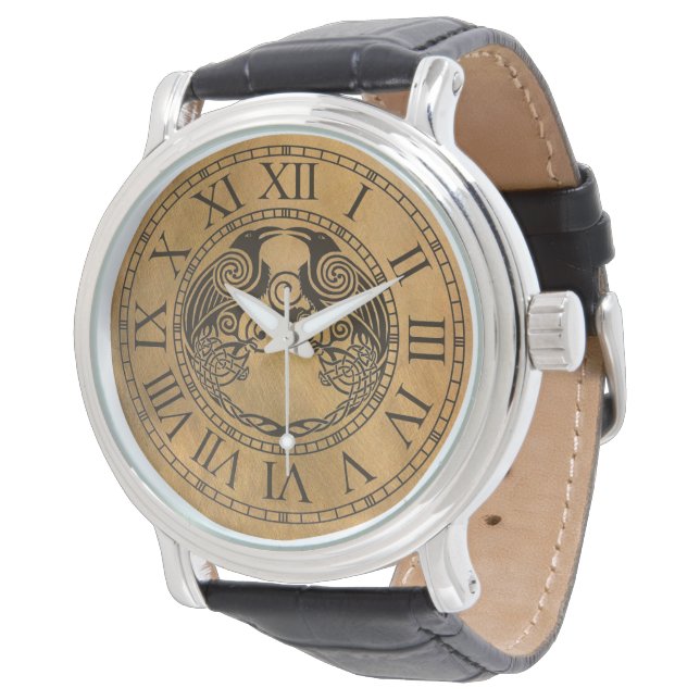 Celtic Crow Horloge (Gekanteld)