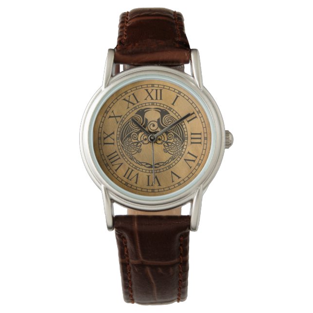 Celtic Crow Horloge (Voorkant)