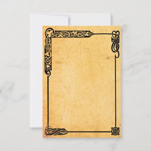 Celtic Curtain Wedding Sparen de uitnodiging van d (Achterkant)