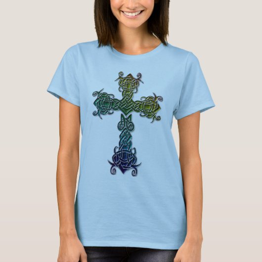 Celtic De Colores Cross T-shirt (Voorkant)