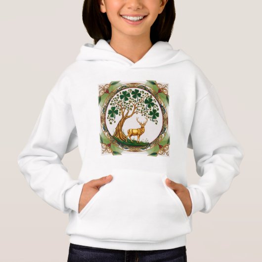 Celtic Deer & Shamrock Tree - St. Patrick's Day (Voorkant)