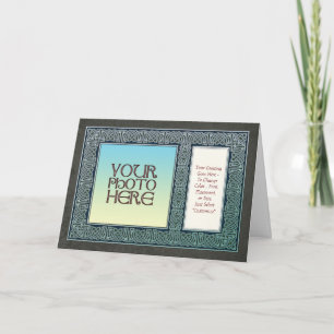 Celtic Design Border Foto Lijst Wenskaart Kaart