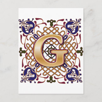 Celtic Design Letter G Briefkaart