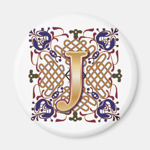Celtic Design Letter J Magneet