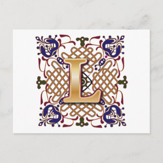 Celtic Design Letter L Briefkaart