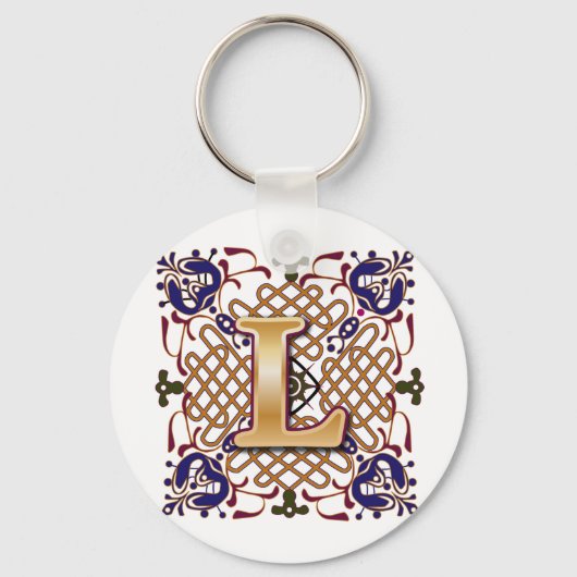 Celtic Design Letter L Sleutelhanger (Voorkant)