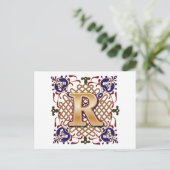 Celtic Design Letter R Briefkaart (Staand voorkant)