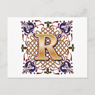 Celtic Design Letter R Briefkaart