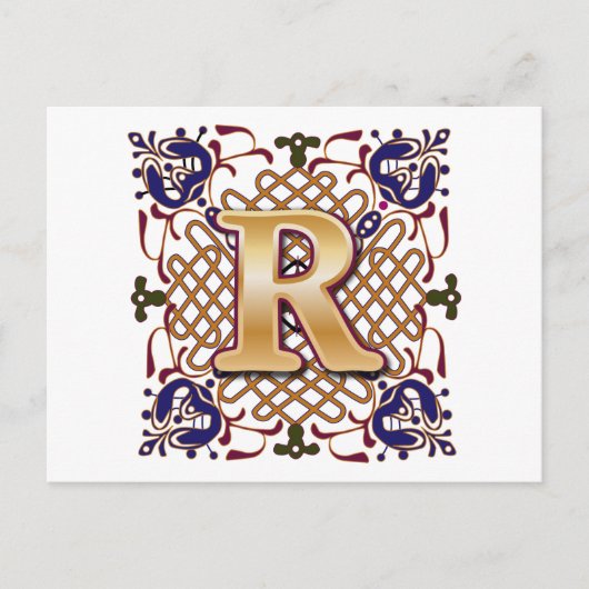 Celtic Design Letter R Briefkaart (Voorkant)