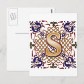 Celtic Design Letter S Briefkaart (Voorkant / Achterkant)