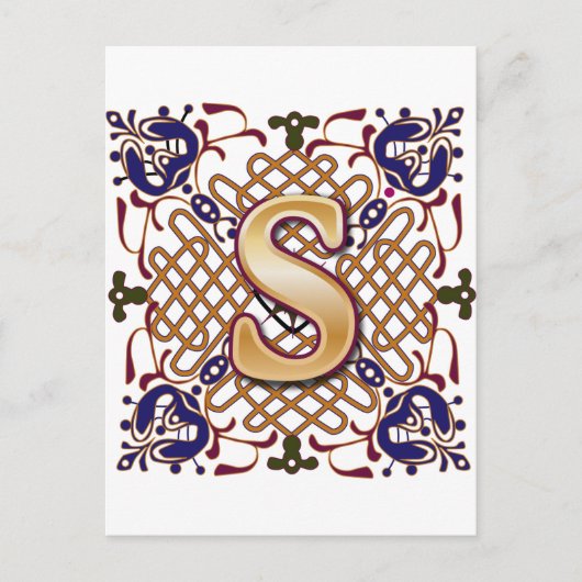 Celtic Design Letter S Briefkaart (Voorkant)