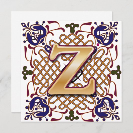 Celtic Design Letter Z (Voorkant / Achterkant)