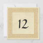 Celtic Design met Claddagh Wedding Table Number Kaart (Achterkant)
