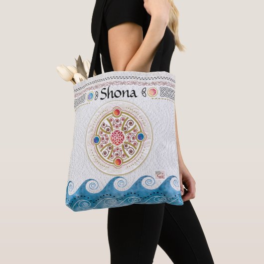 Celtic Design over Blue Zee Tote Bag (Dichtbij)
