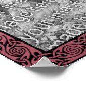 Celtic Design Plum Lijst Uw foto toevoegen Poster (Hoek)